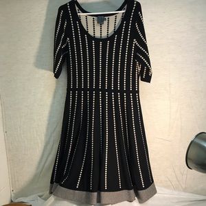 Gabby Skye printed fit-n-flare sweater dress, size XL